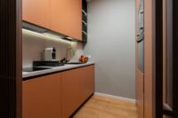 Mobila bucatarie laminat, Orange One. Techne Furniture Mobila personalizata Bucuresti, Tulcea, Constanta