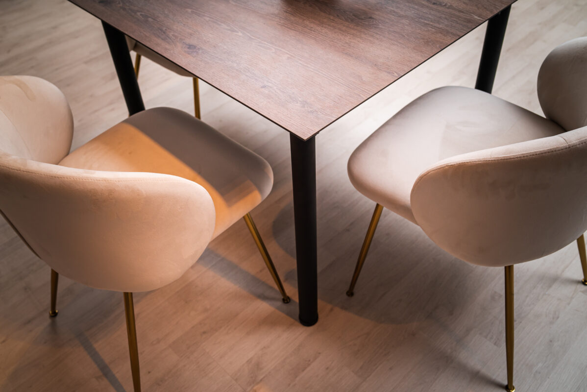 Masa cu picioare pliabile, 90x90, MDF Miez negru si HPL